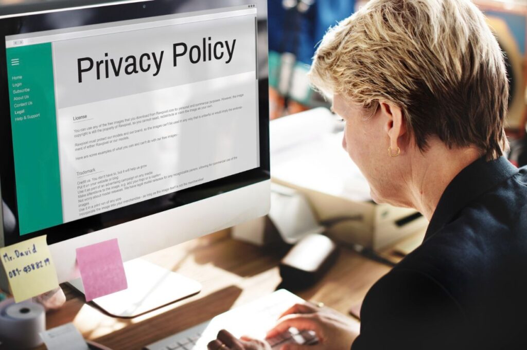 Privacy Policy Information Principle Strategy Rules Concept.